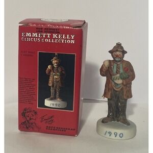 Emmett Kelly Figurine  Dave Grossman Creation 1990 Clown Ornament